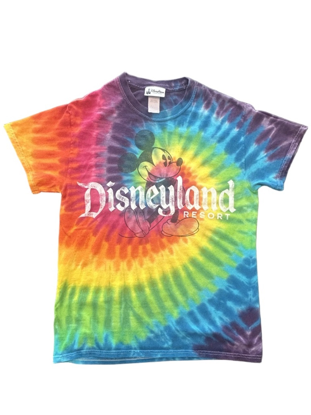 VTG Disneyland Resort Mickey Mouse Tie Dye T-Shirt S retro disney bound bright